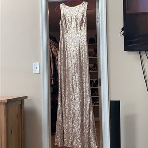 Mermaid style sequin evening gown